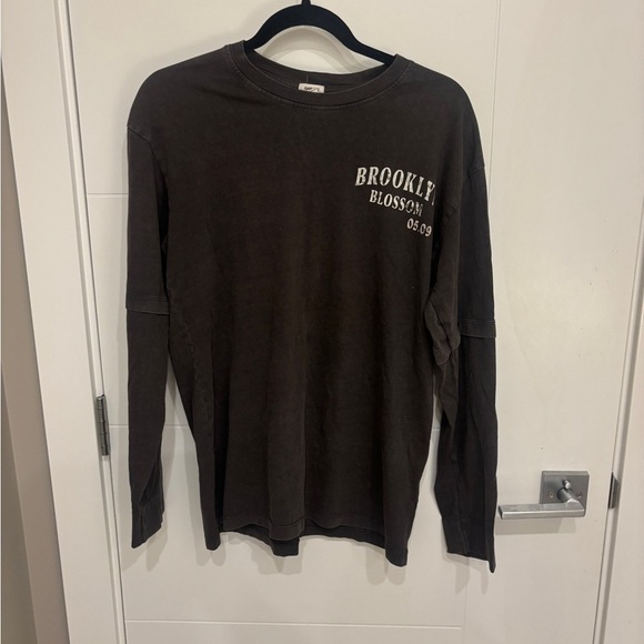 Garage Tops - Garage Black 'Brooklyn Blossom' Long Sleeve Tee